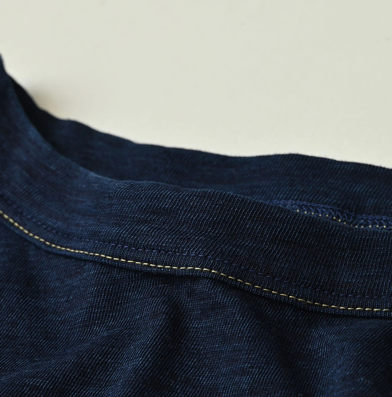45R(フォーティファイブアール) |ドンキーくん刺繍のチビ比女ロゴTシャツ（インディゴ）