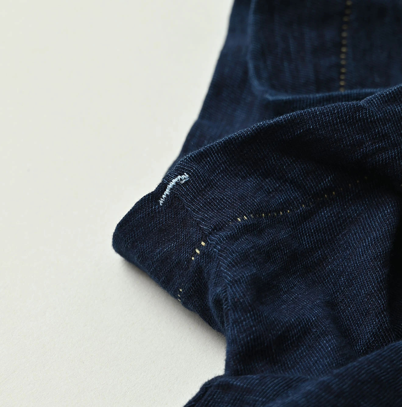 45R(フォーティファイブアール) |ドンキーくん刺繍のチビ比女ロゴTシャツ（インディゴ）