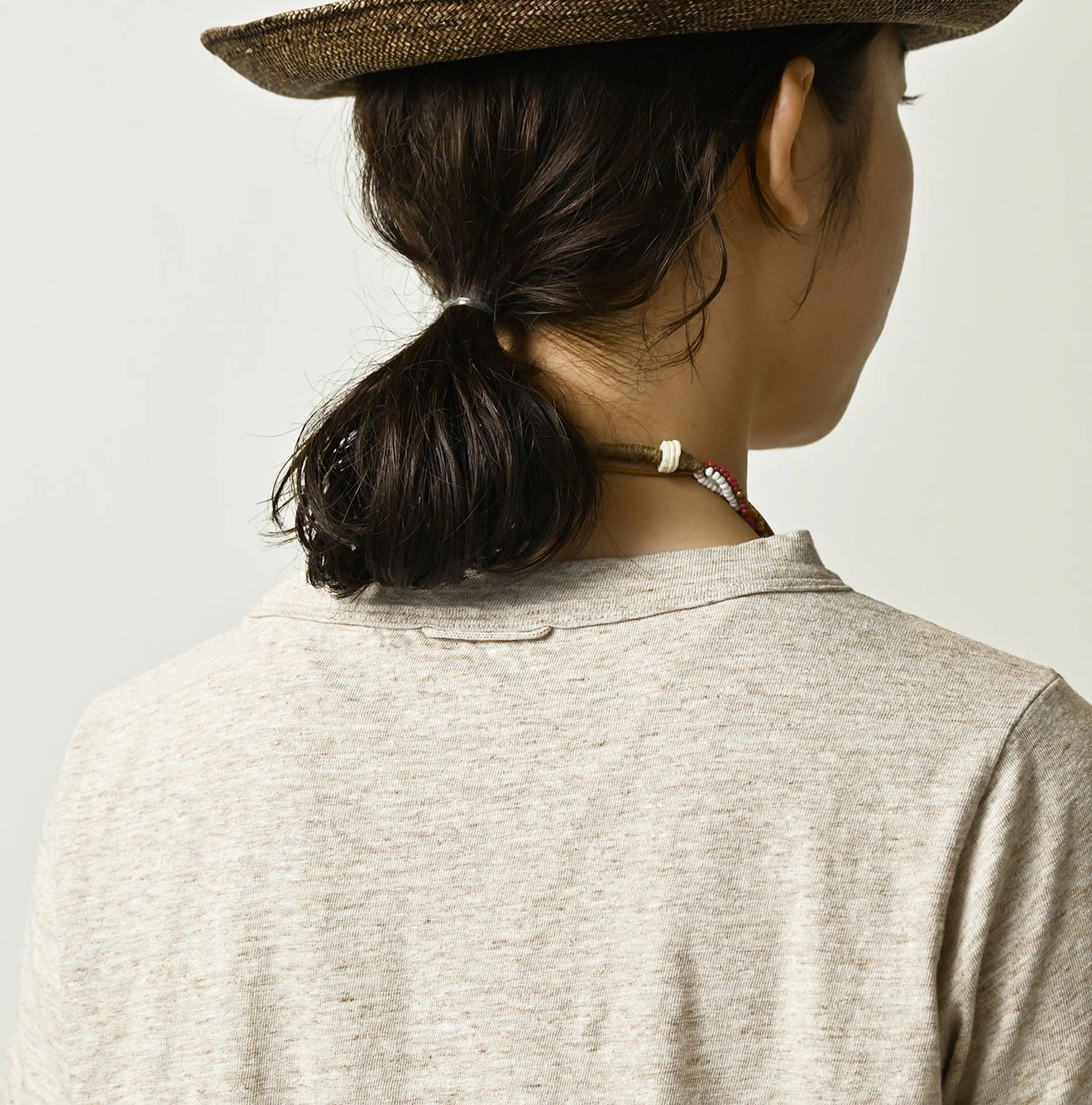 45R(フォーティファイブアール) |ドンキーくん刺繍のチビ比女ロゴTシャツ（トップ）