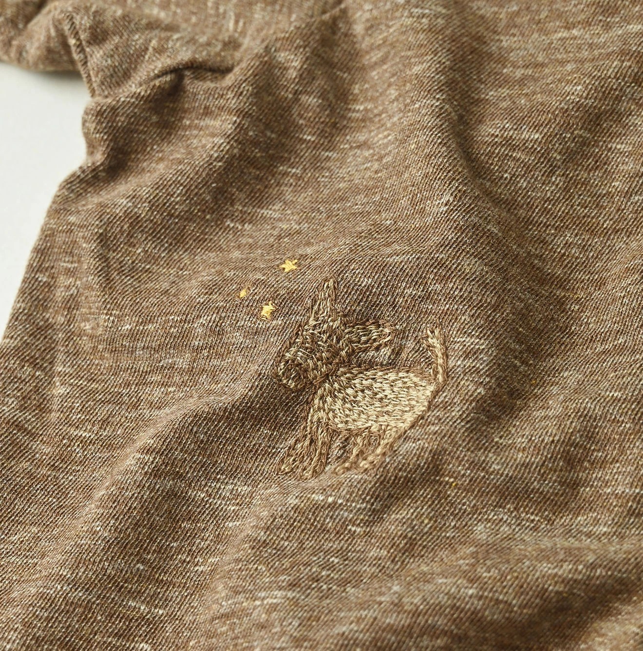45R(フォーティファイブアール) |ドンキーくん刺繍のチビ比女ロゴTシャツ（トップ）