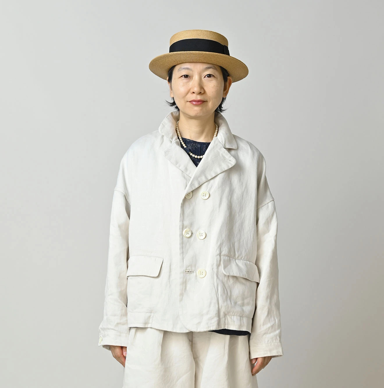 45R(フォーティファイブアール) |リネンサテンの908マノロ馬ジャケット