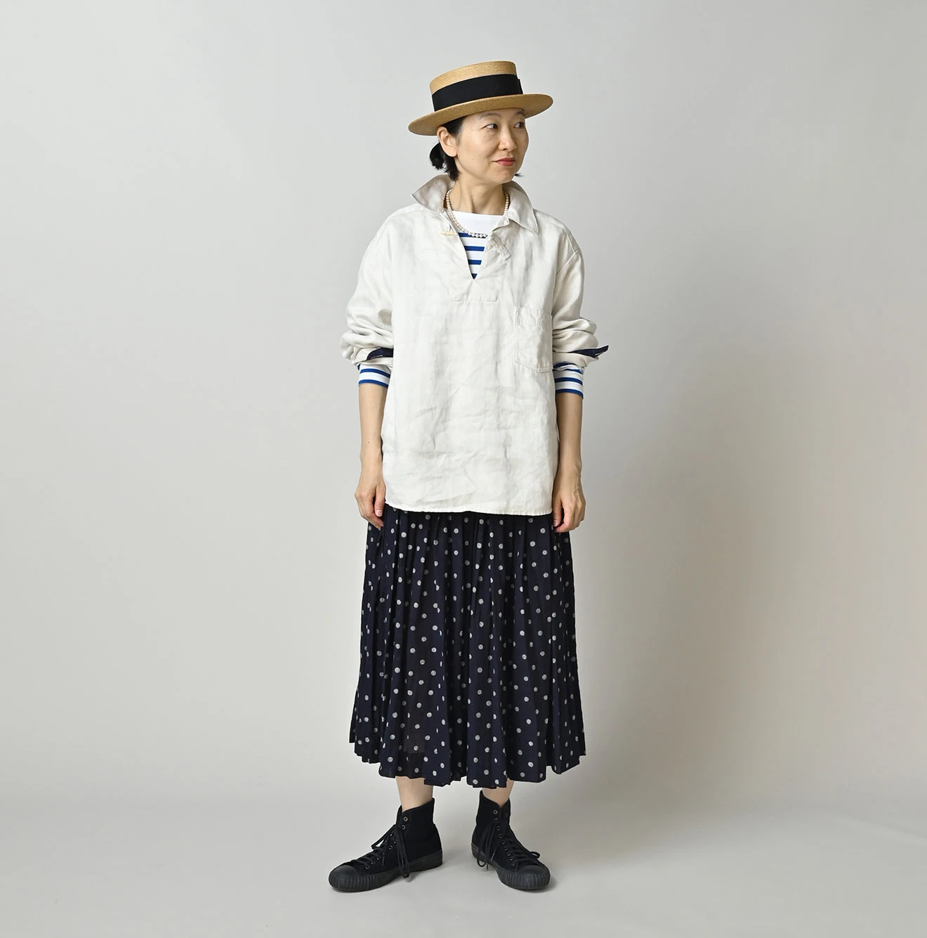 45R(フォーティファイブアール) |リネンサテンの908ダッファーシャツ