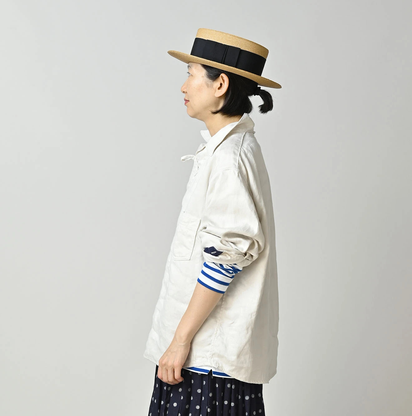 45R(フォーティファイブアール) |リネンサテンの908ダッファーシャツ