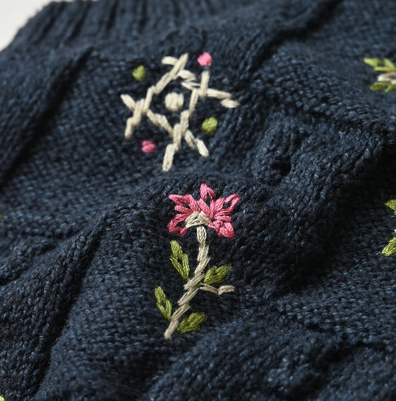 45R(フォーティファイブアール) |ボンボンフラワーのベスト（インディゴ）