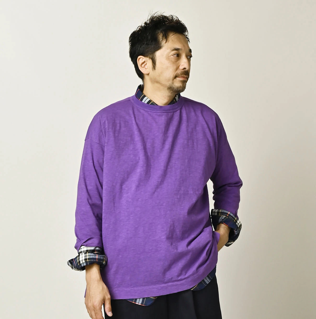 45R(フォーティファイブアール) |天竺の908ビッグスリット比古Tシャツ（45草）