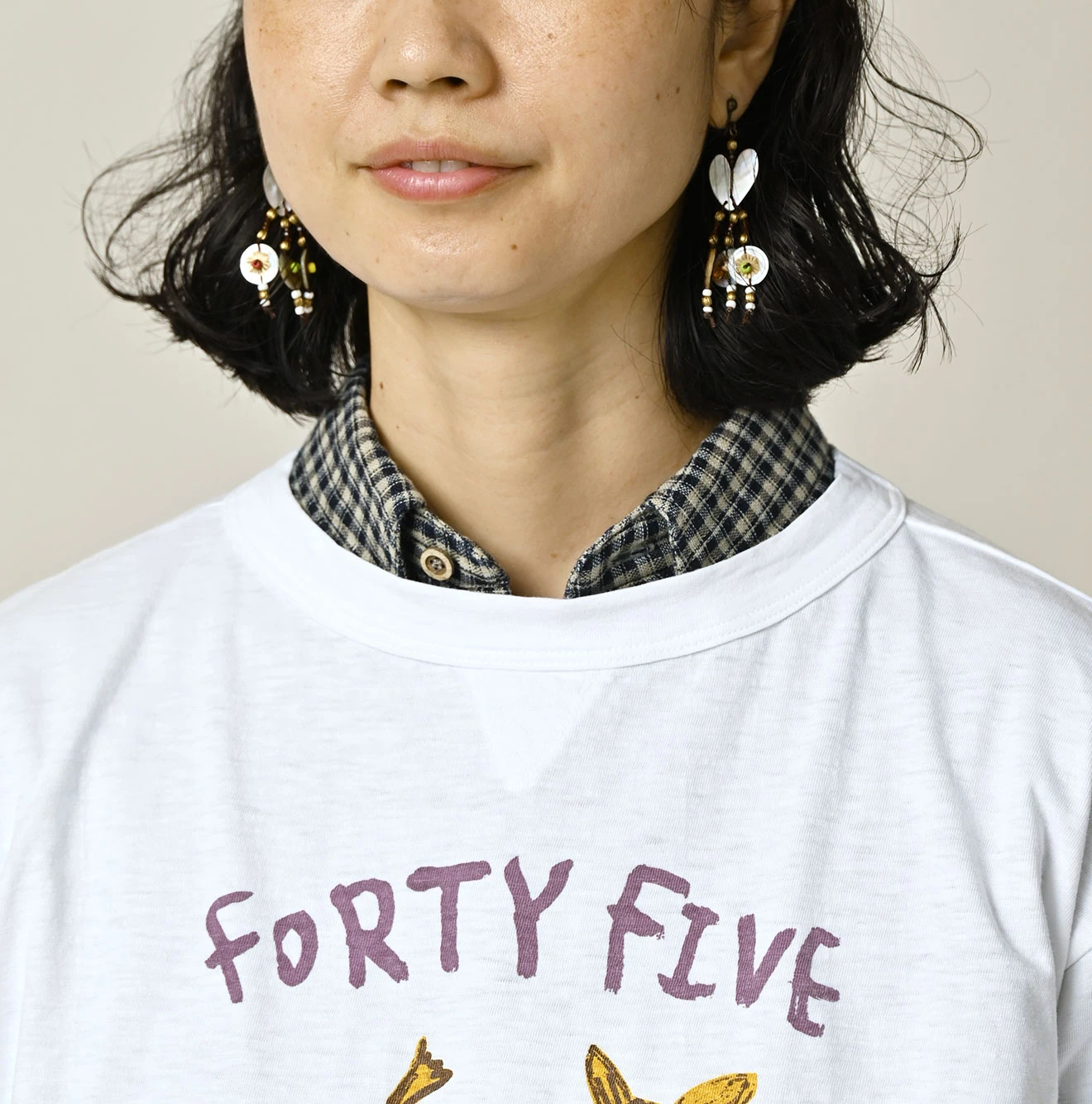 45R(フォーティファイブアール) |ドンキーカレッジプリントの908長袖Tシャツ