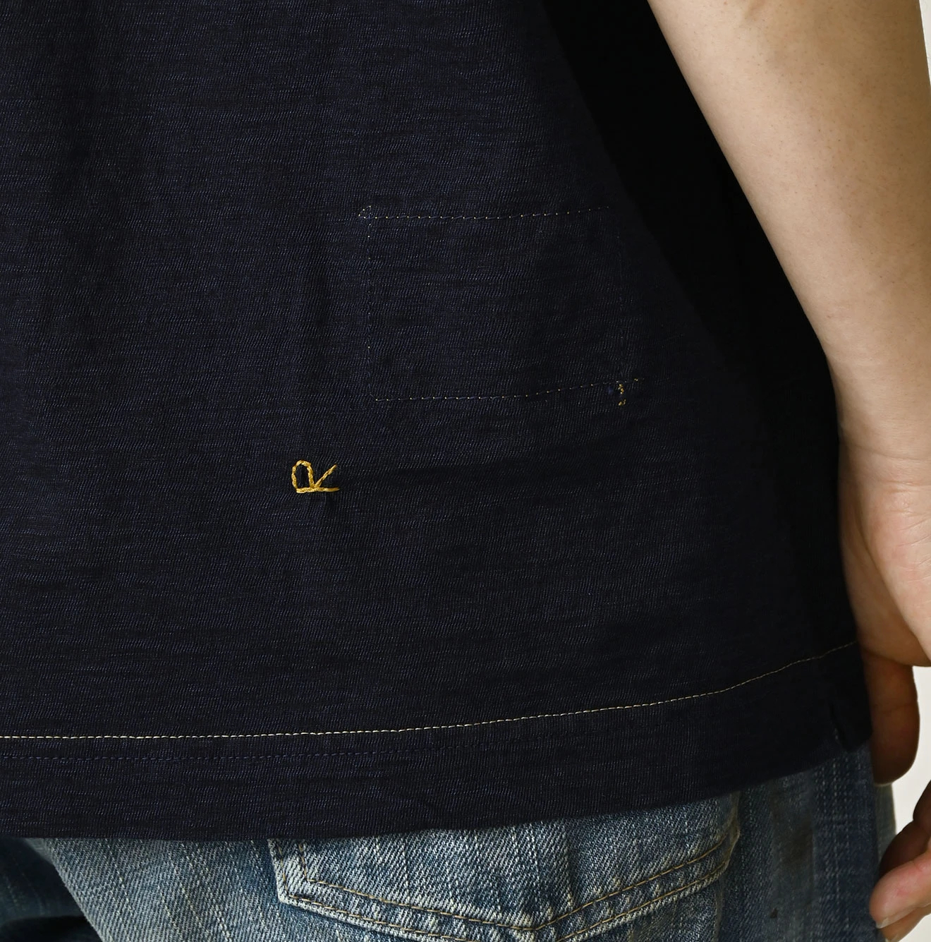45R(フォーティファイブアール) |ドンキーカレッジプリントの908長袖Tシャツ（インディゴ）