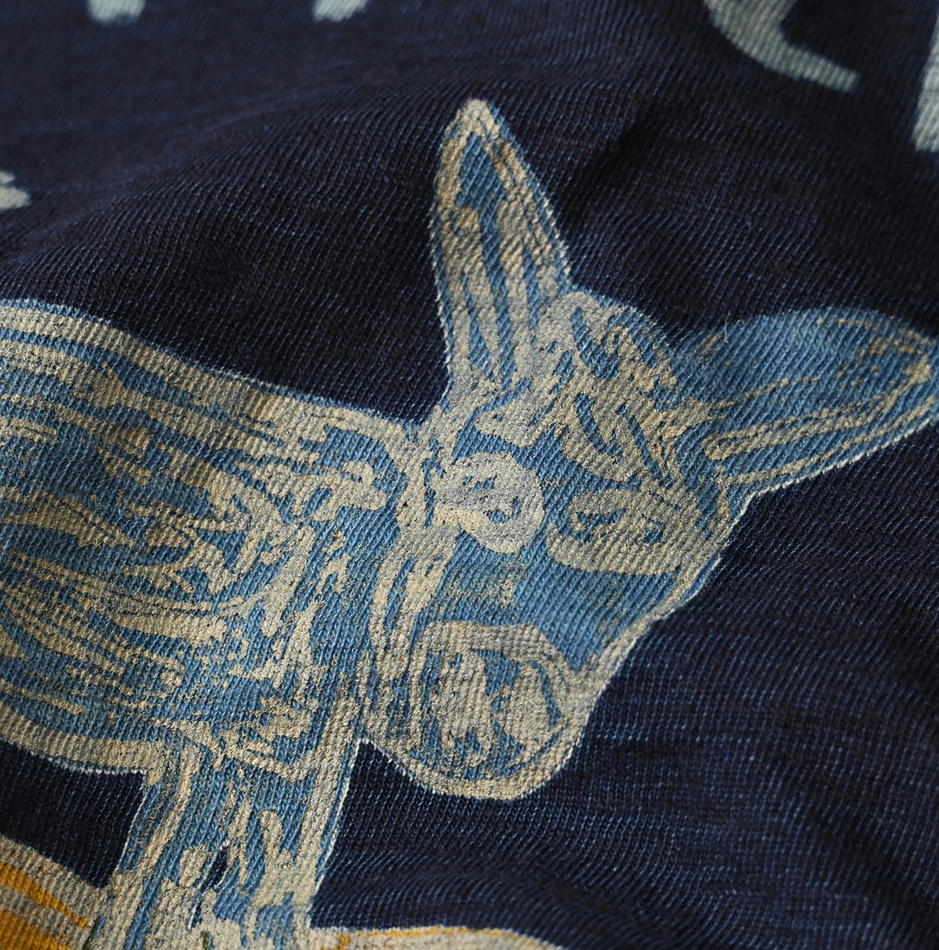 45R(フォーティファイブアール) |ドンキーカレッジプリントの908長袖Tシャツ（インディゴ）