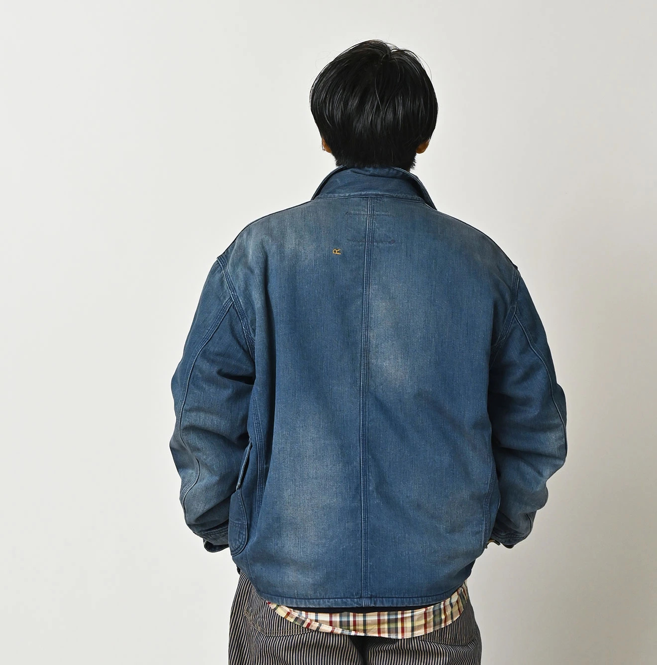 45R(フォーティファイブアール) |ライトモンブラウンデニムの908山カバーオール（加工）