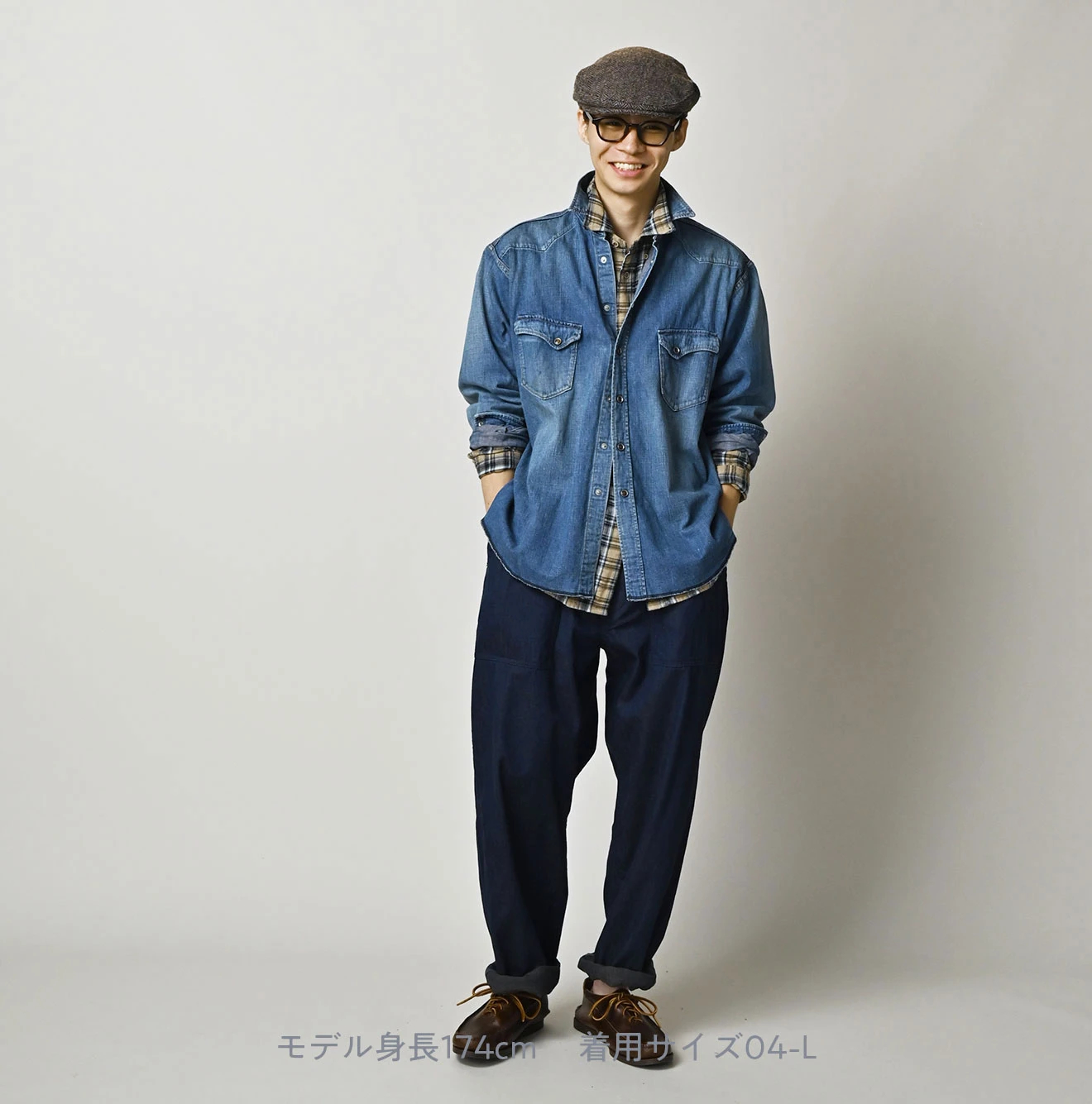 45R(フォーティファイブアール) |小麦デニムの908オーシャンイースタンシャツ（加工）