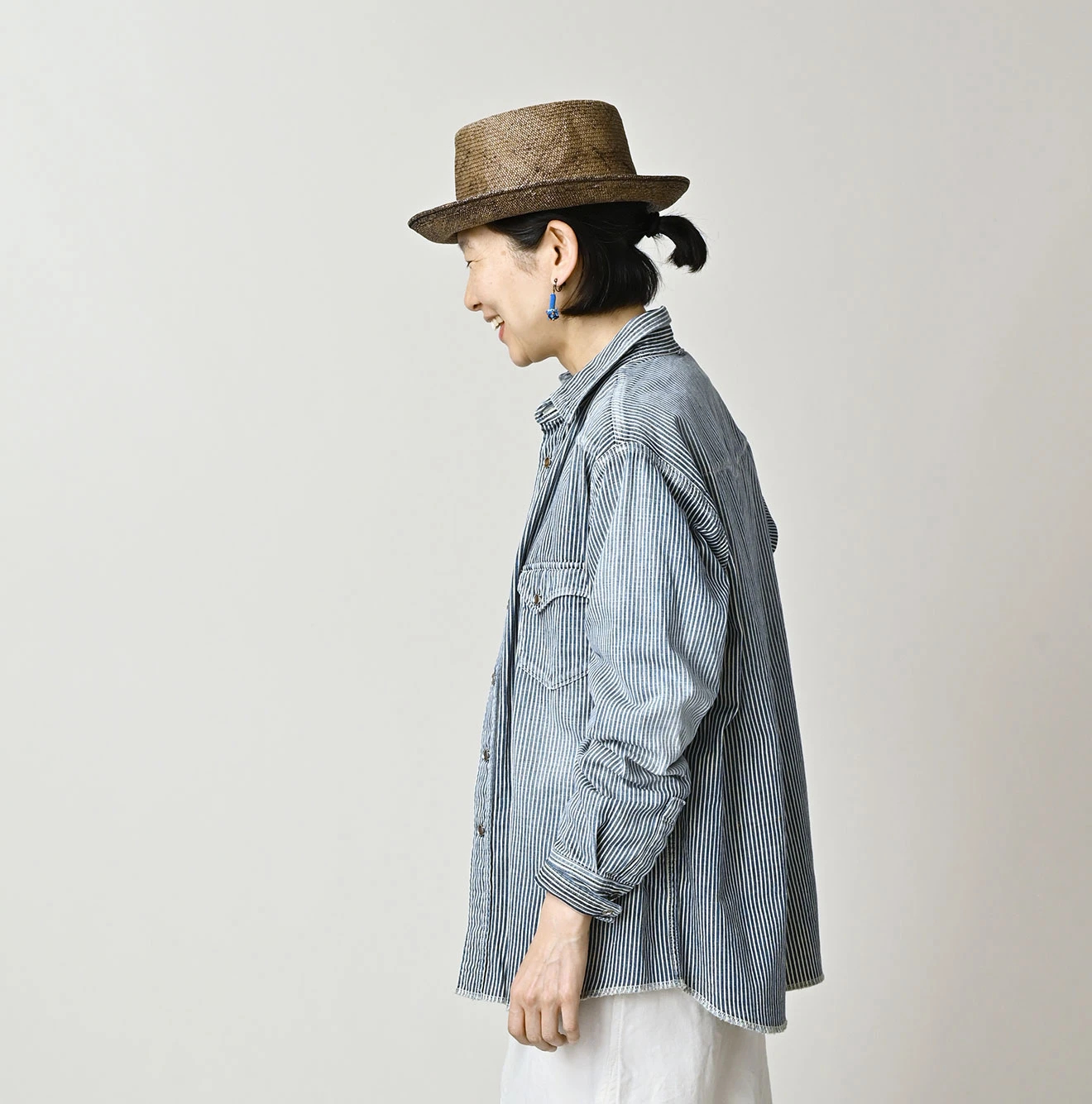 45R(フォーティファイブアール) |小麦デニムの908オーシャンイースタンシャツ（加工）