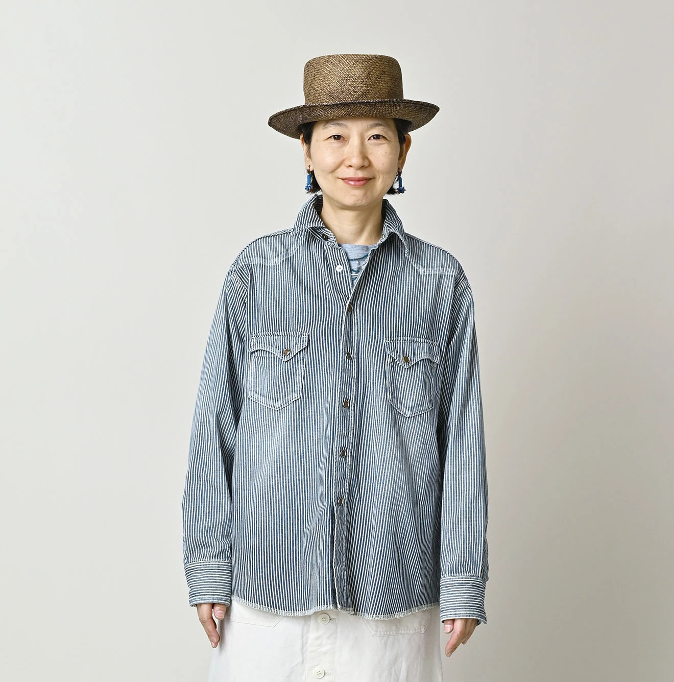 45R(フォーティファイブアール) |小麦デニムの908オーシャンイースタンシャツ（加工）