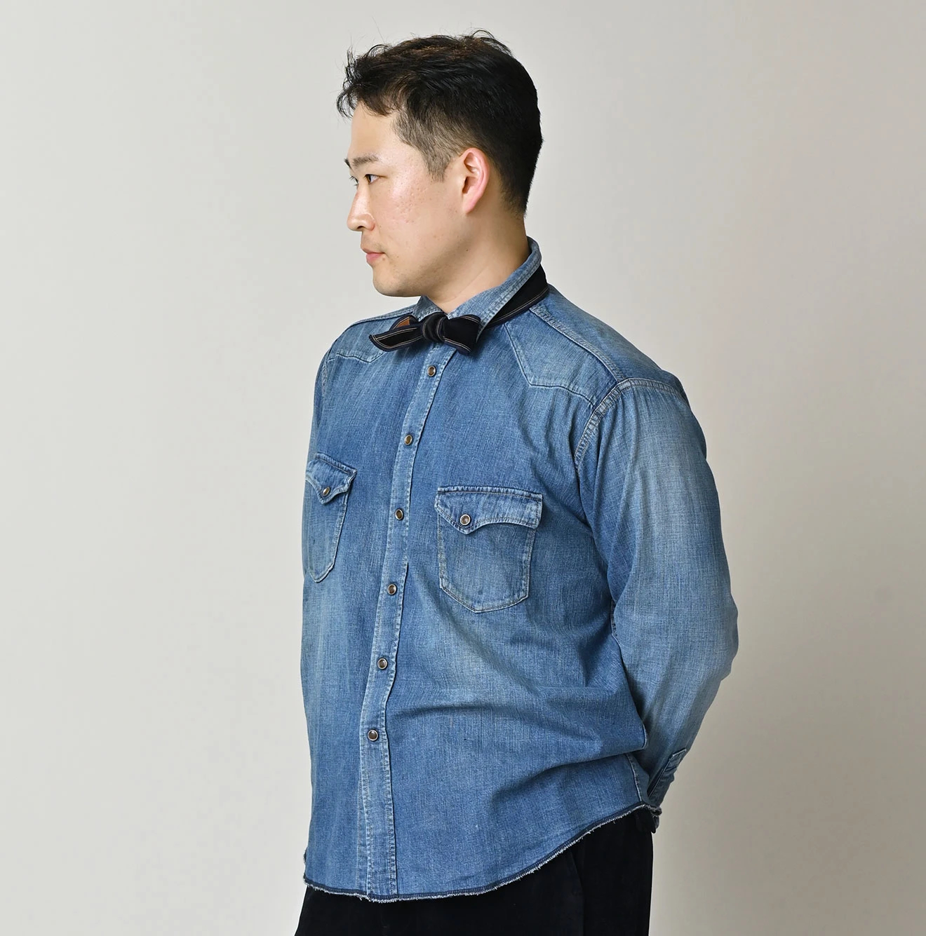45R(フォーティファイブアール) |小麦デニムの908オーシャンイースタンシャツ（加工）