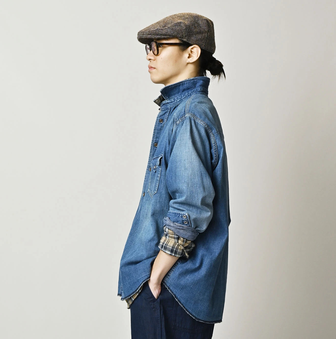 45R(フォーティファイブアール) |小麦デニムの908オーシャンイースタンシャツ（加工）