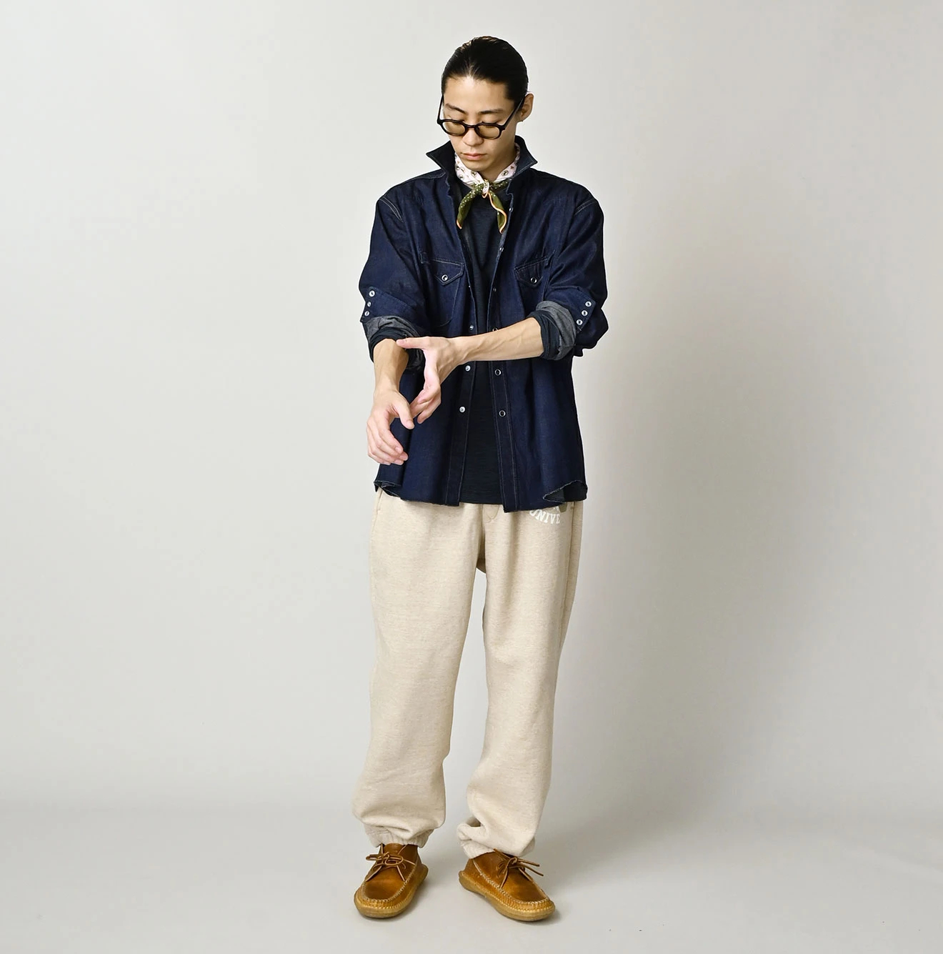 45R(フォーティファイブアール) |小麦デニムの908オーシャンイースタンシャツ（濃）