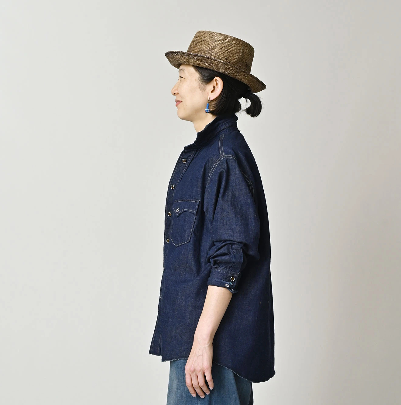 45R(フォーティファイブアール) |小麦デニムの908オーシャンイースタンシャツ（濃）