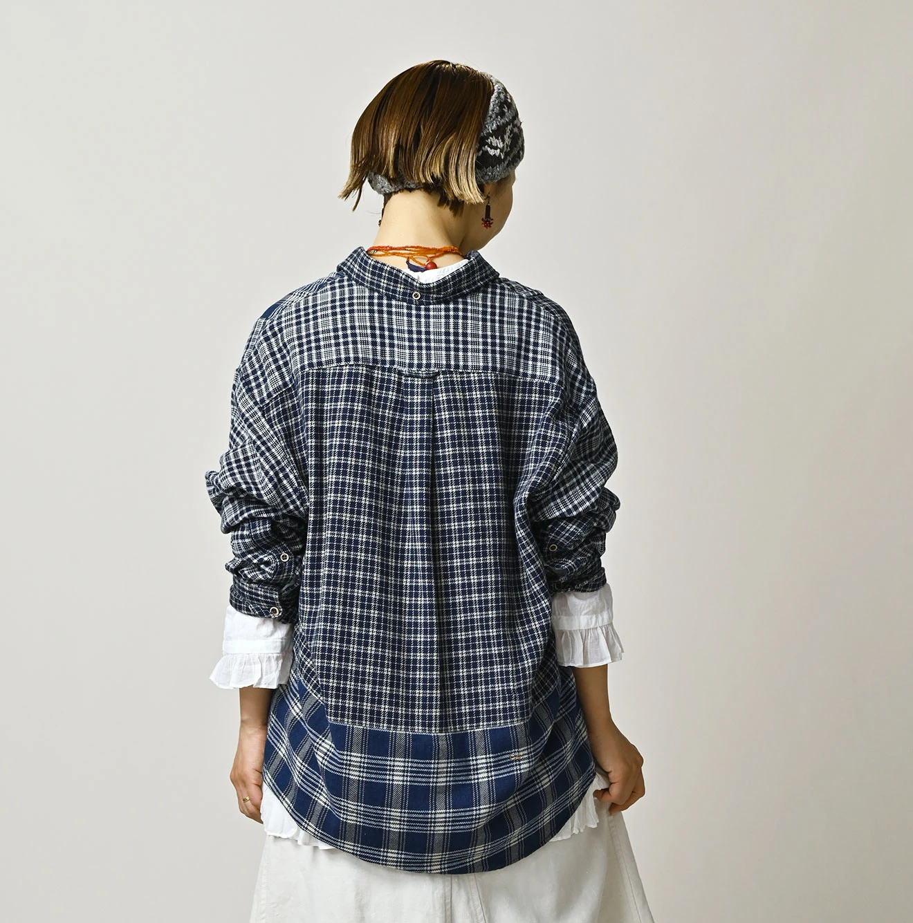 45R(フォーティファイブアール) |藍インドネルの908ミックスオーシャンボタンダウンシャツ