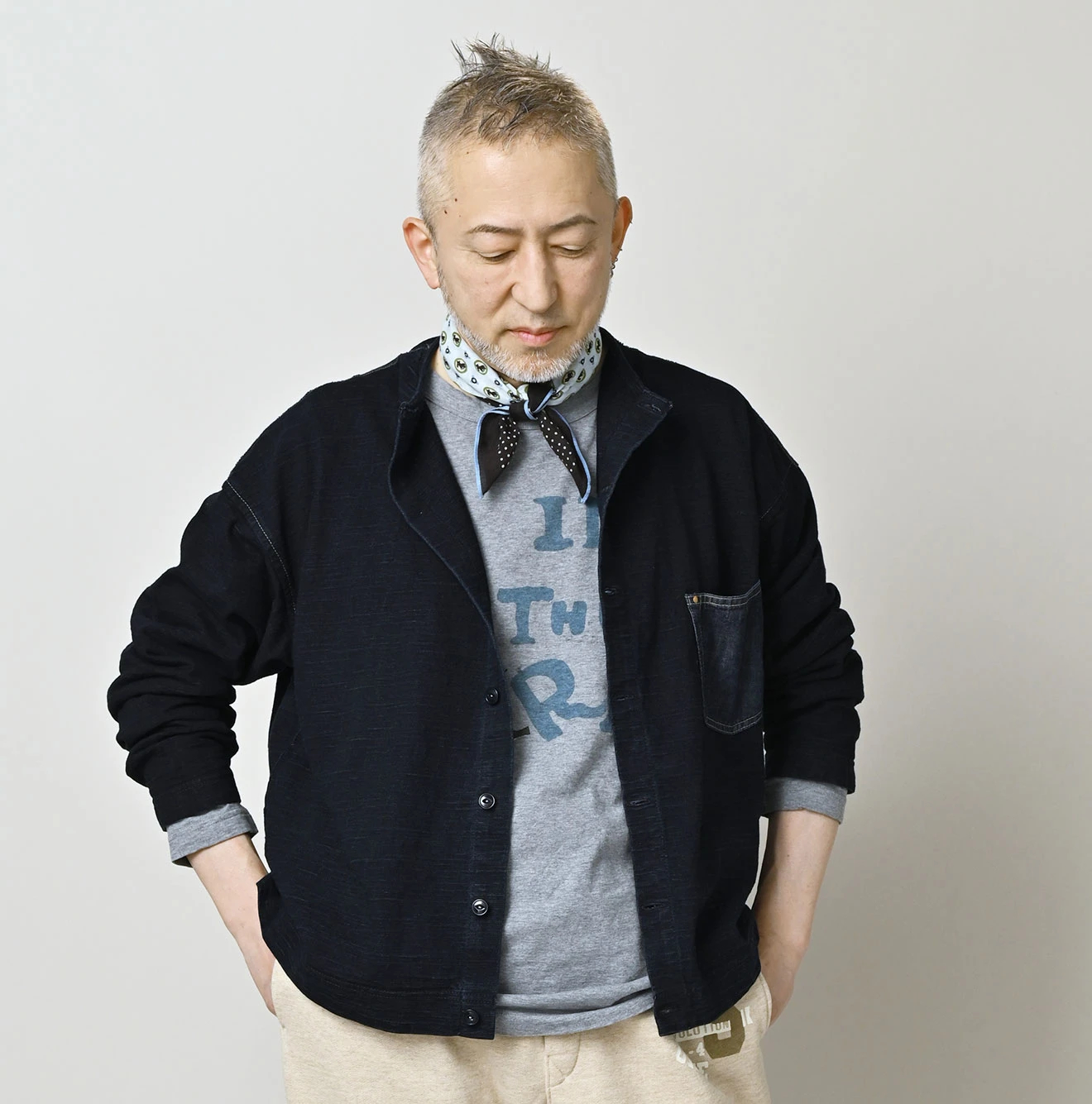 45R（フォーティファイブアール）| でこぼこ天竺の908カーディガン