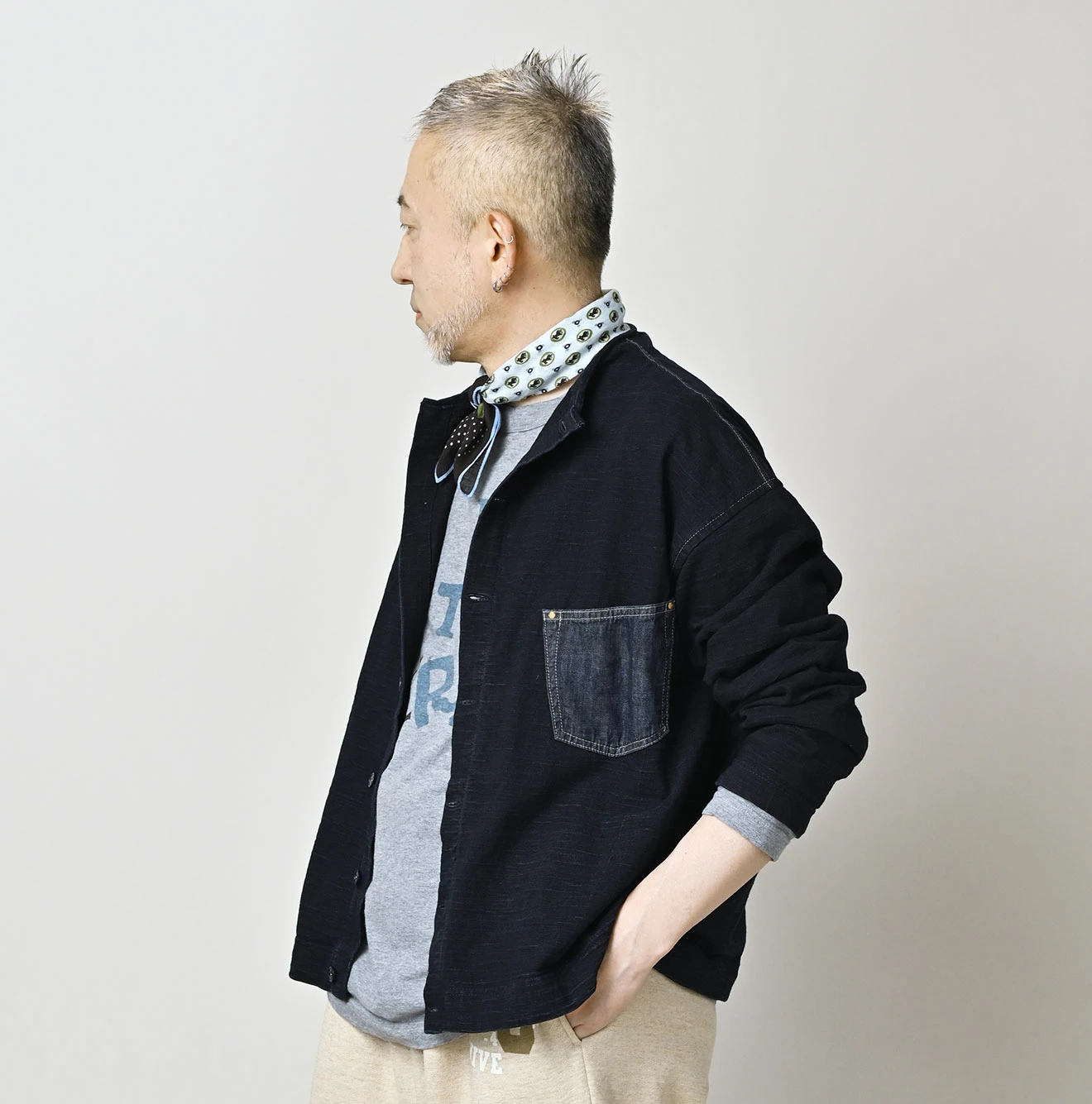 45R（フォーティファイブアール）| でこぼこ天竺の908カーディガン