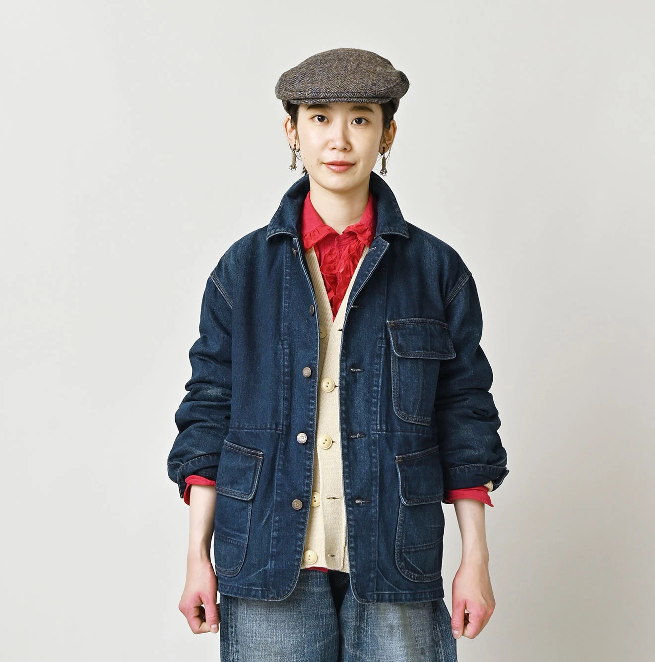 45R(フォーティファイブアール) |ライ麦デニムの908納戸納戸山カバーオール（加工）