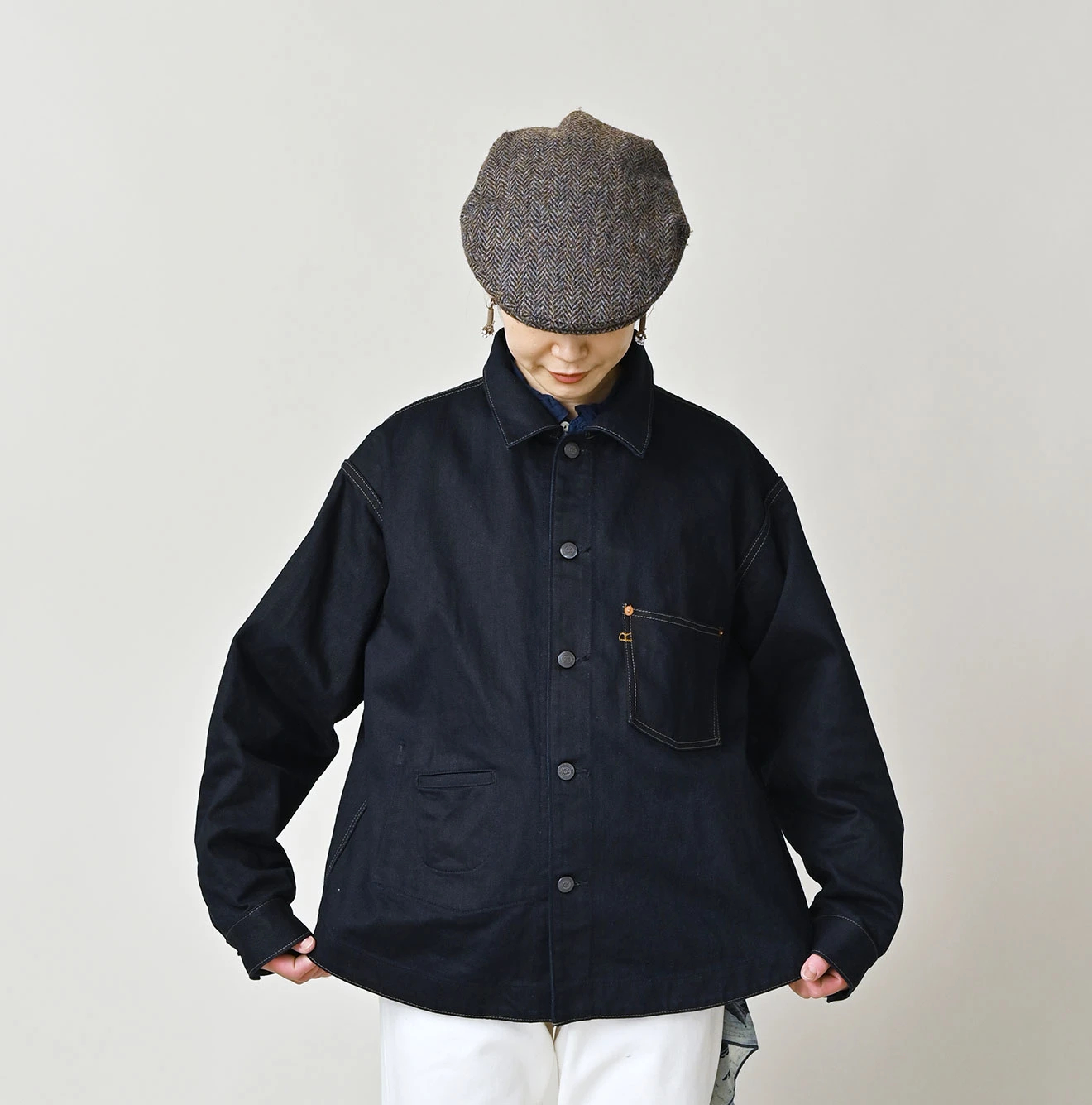 45R(フォーティファイブアール) |ライ麦デニムの908納戸納戸オーシャンブルゾン（濃）