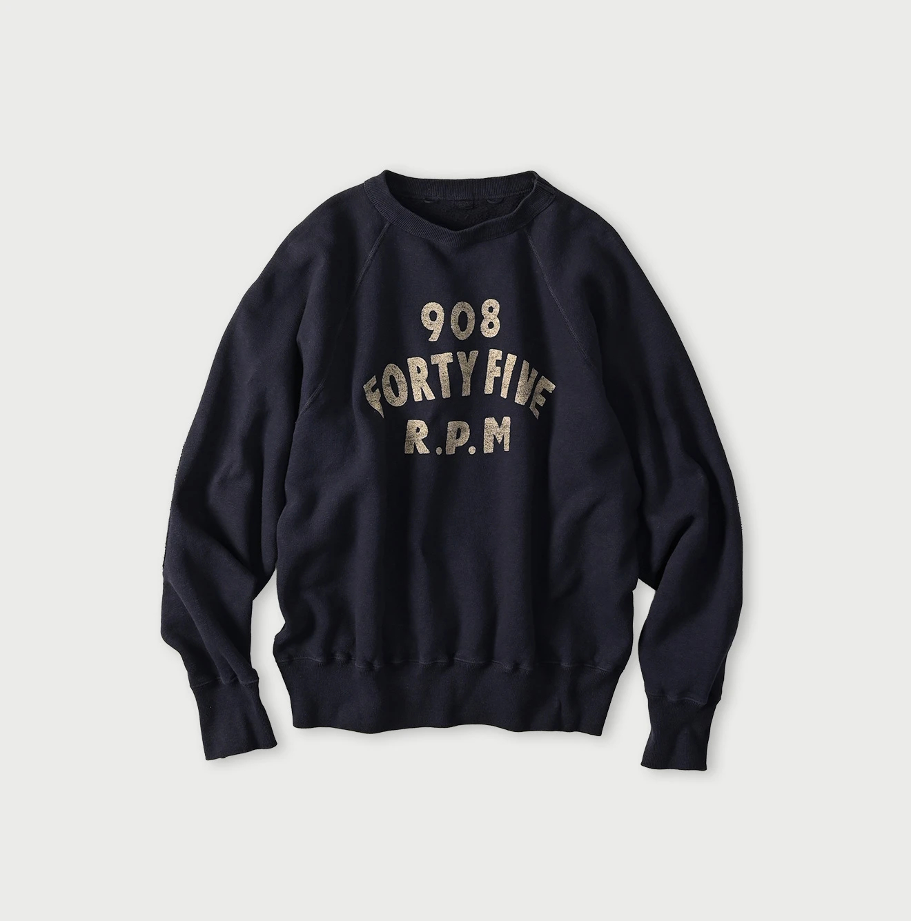 45R(フォーティファイブアール) |ロゴプリント裏毛の908スウェット