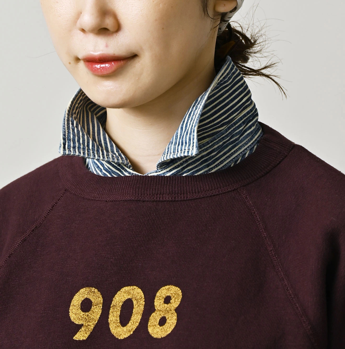 45R(フォーティファイブアール) |ロゴプリント裏毛の908スウェット
