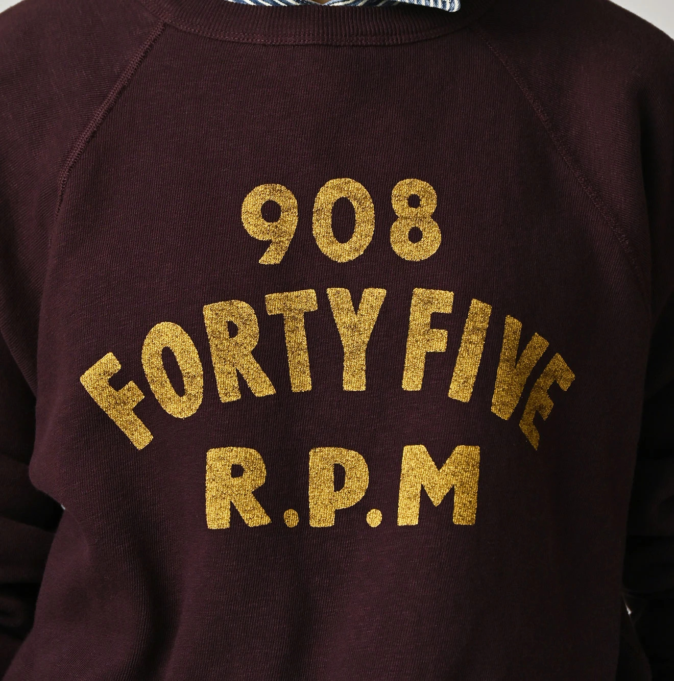 45R(フォーティファイブアール) |ロゴプリント裏毛の908スウェット