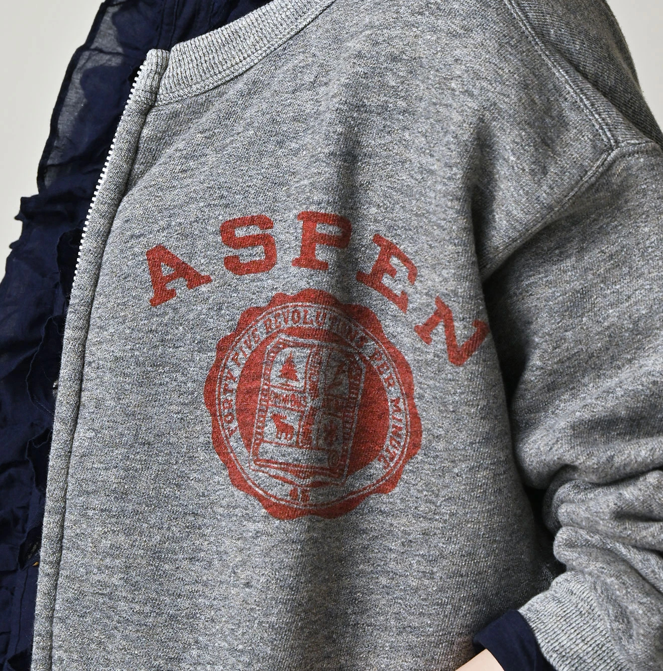 45R(フォーティファイブアール) |アスペンカレッジ裏毛の908ブルゾン（トップ）