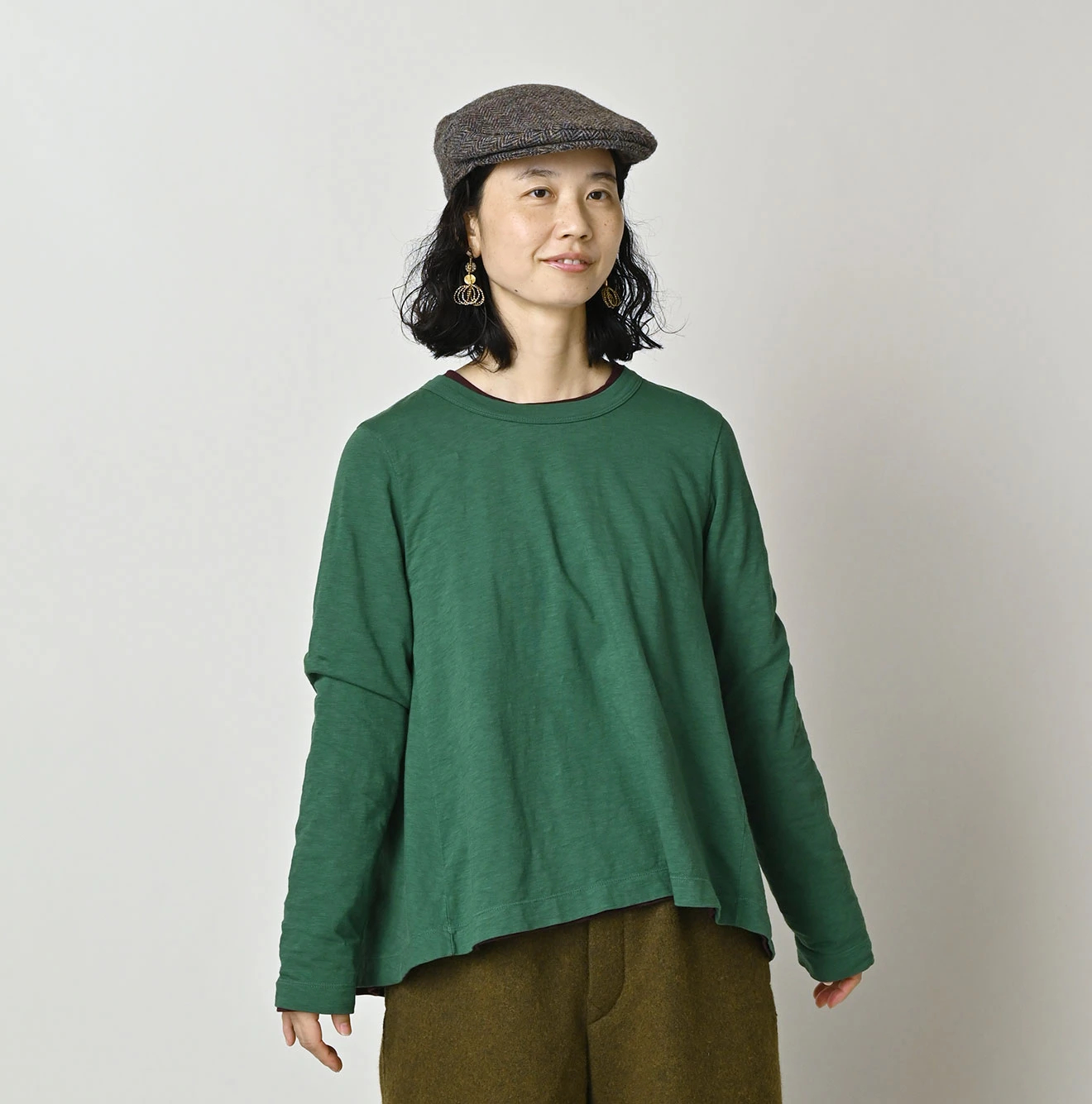 45R(フォーティファイブアール) |天竺のフレア比女Tシャツ
