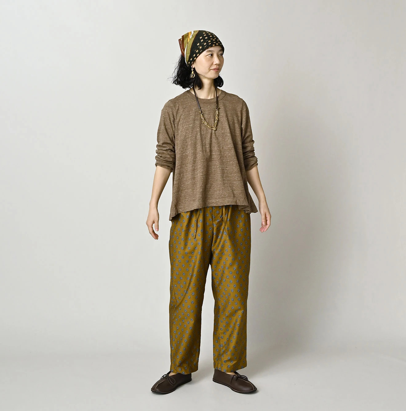 45R(フォーティファイブアール) |天竺のフレア比女Tシャツ（トップ）