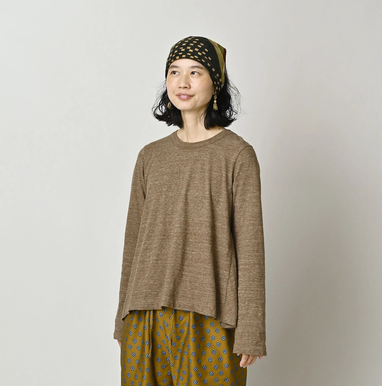 45R(フォーティファイブアール) |天竺のフレア比女Tシャツ（トップ）