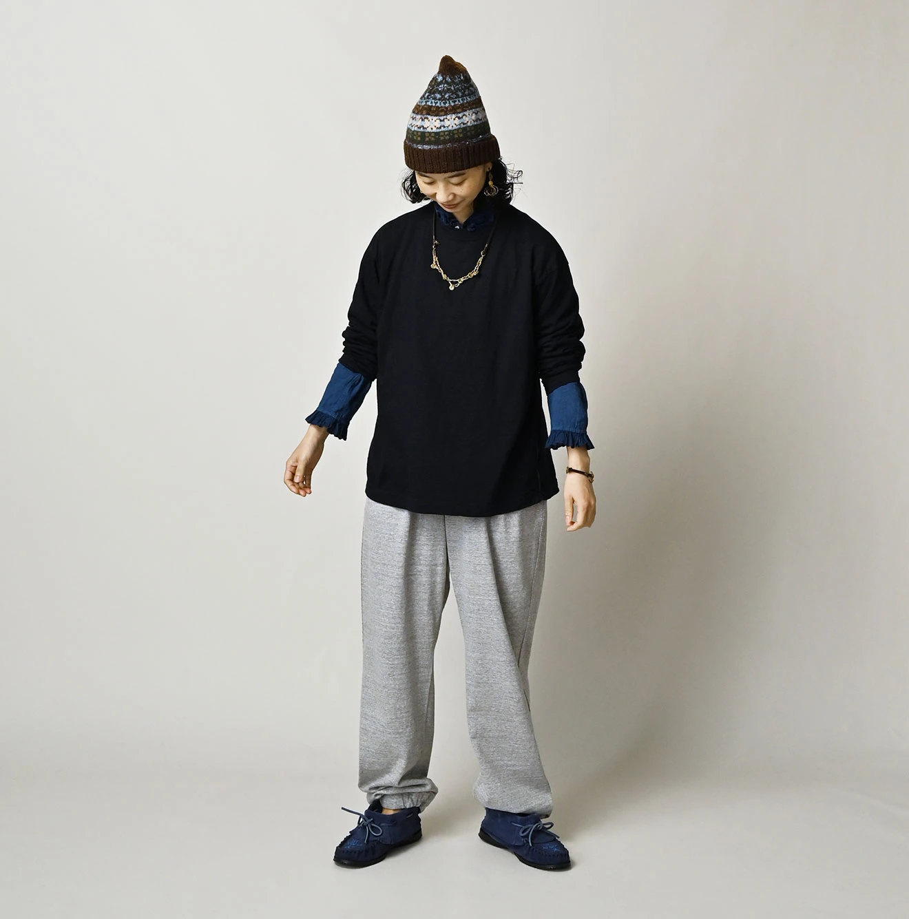 45R(フォーティファイブアール) |天竺の908海比古Tシャツ（インディゴ）