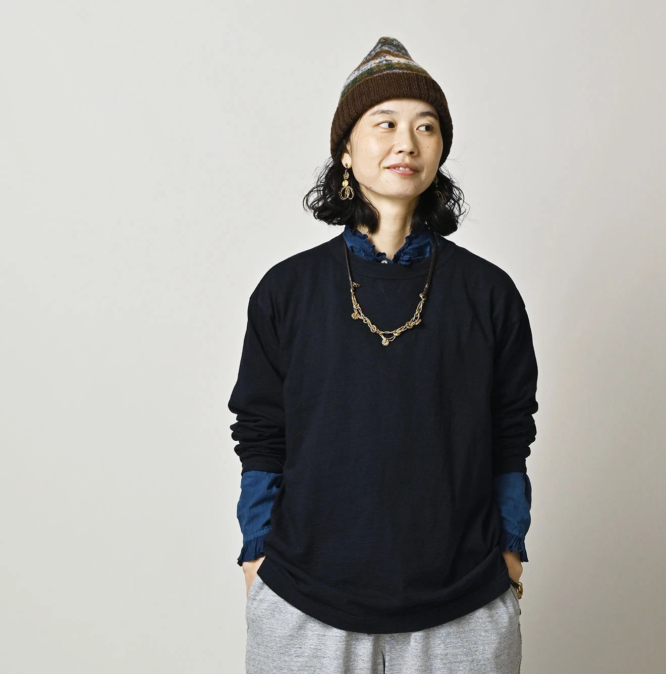 45R(フォーティファイブアール) |天竺の908海比古Tシャツ（インディゴ）