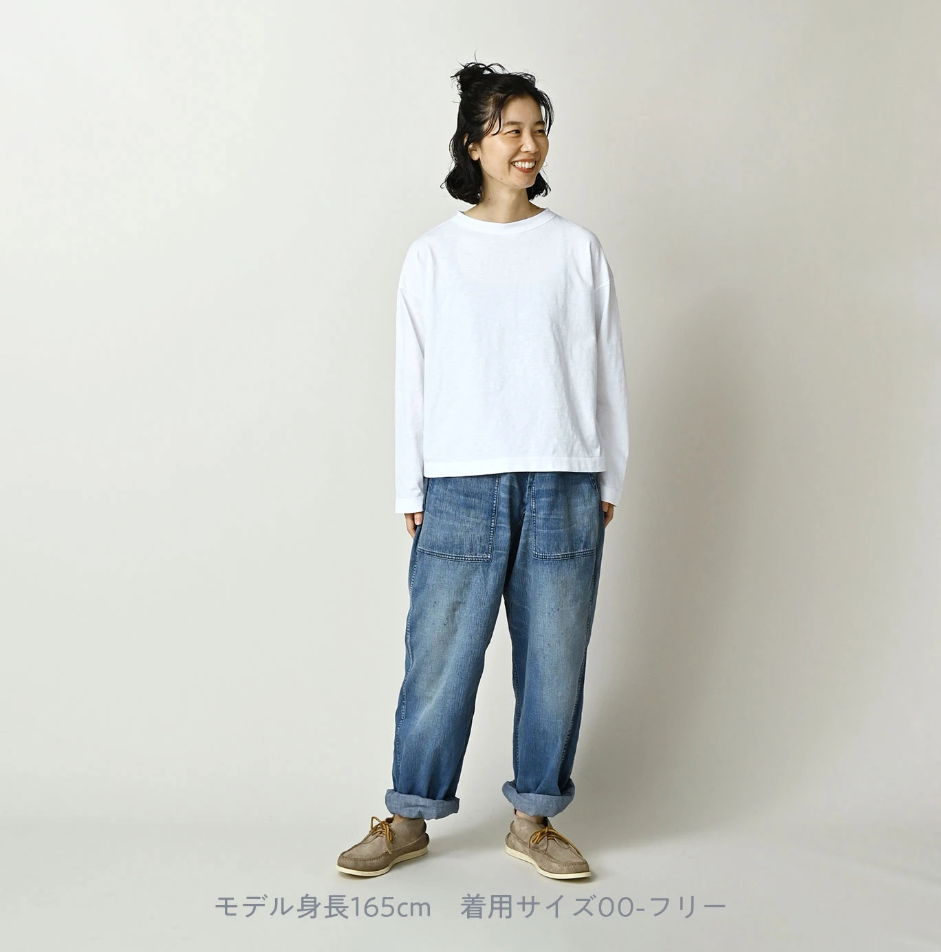45R(フォーティファイブアール) |天竺のM比女Tシャツ（トップ）