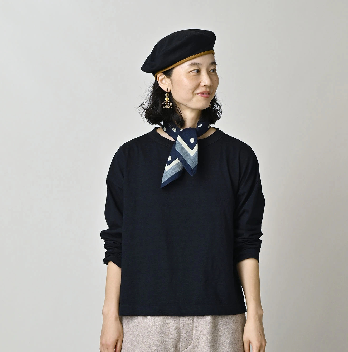 45R(フォーティファイブアール) |天竺のM比女Tシャツ（インディゴ）