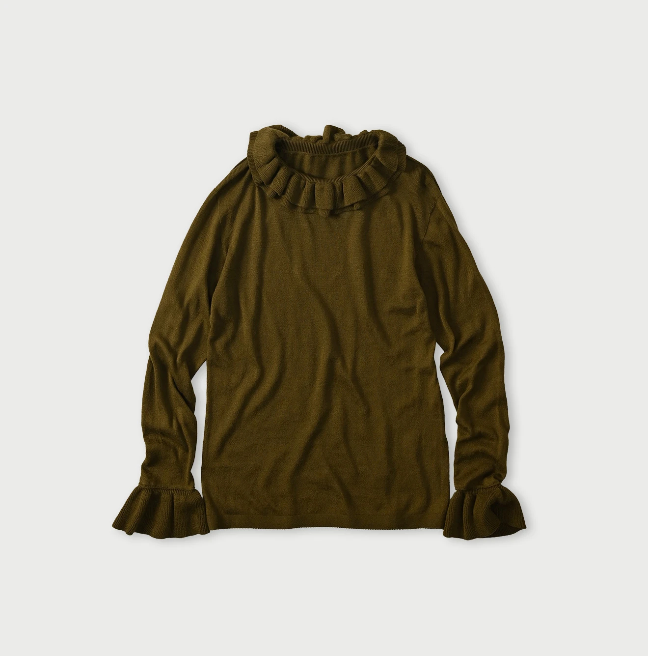 45R(フォーティファイブアール) |超ガーゼのフリルTシャツ
