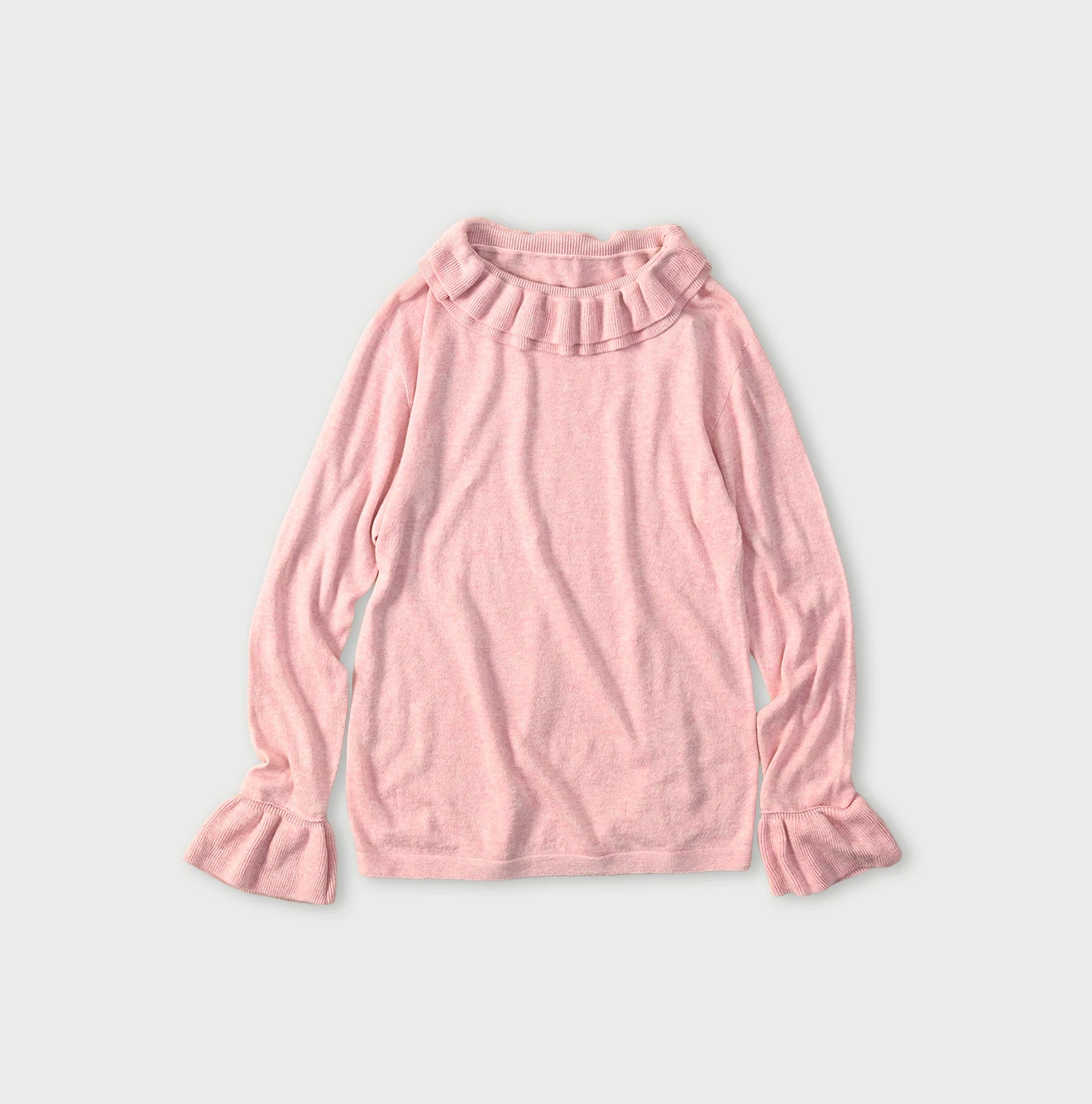45R(フォーティファイブアール) |超ガーゼのフリルTシャツ