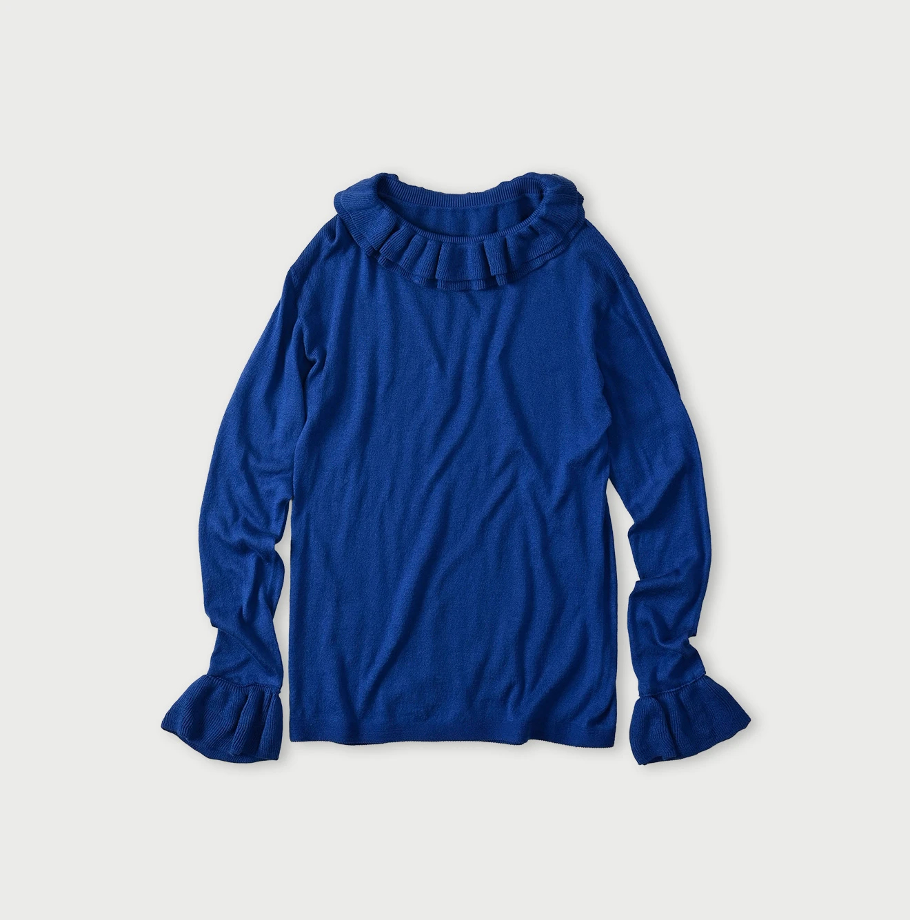 45R(フォーティファイブアール) |超ガーゼのフリルTシャツ