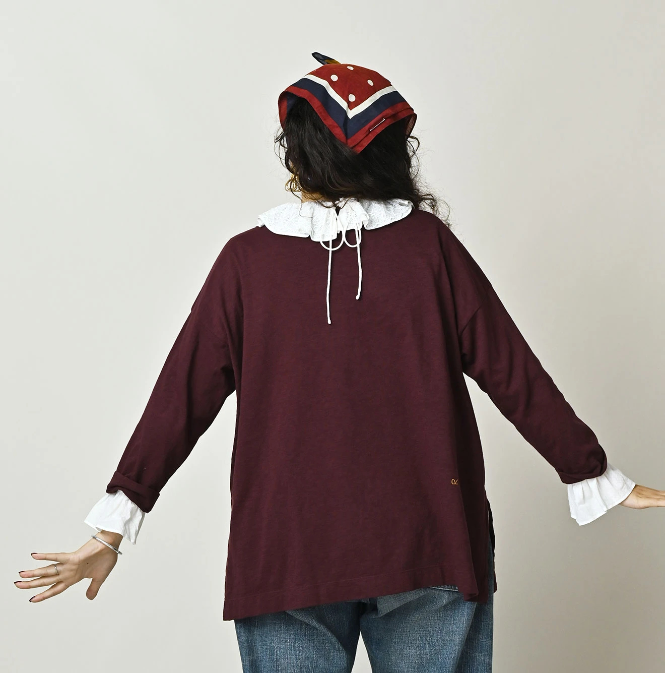 45R(フォーティファイブアール) |天竺の908ビッグスリット比古Tシャツ