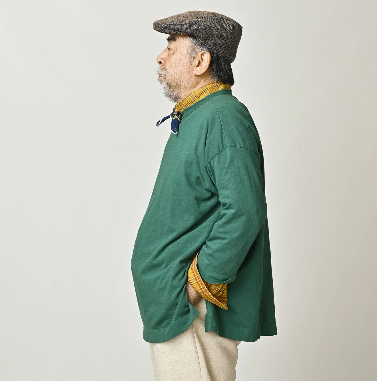 45R(フォーティファイブアール) |天竺の908ビッグスリット比古Tシャツ