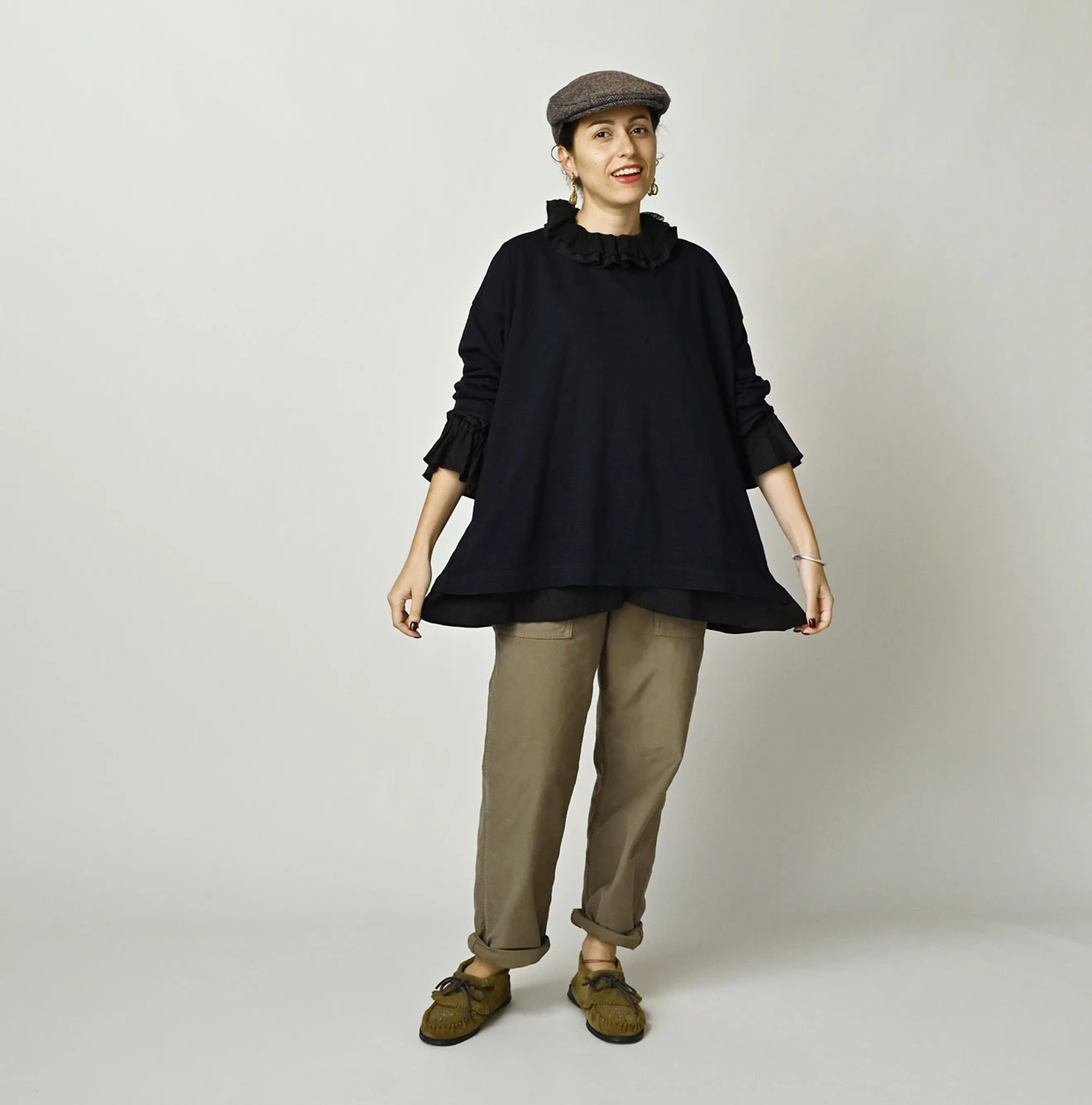 45R(フォーティファイブアール) |天竺の908ビッグスリット比古Tシャツ（インディゴ）