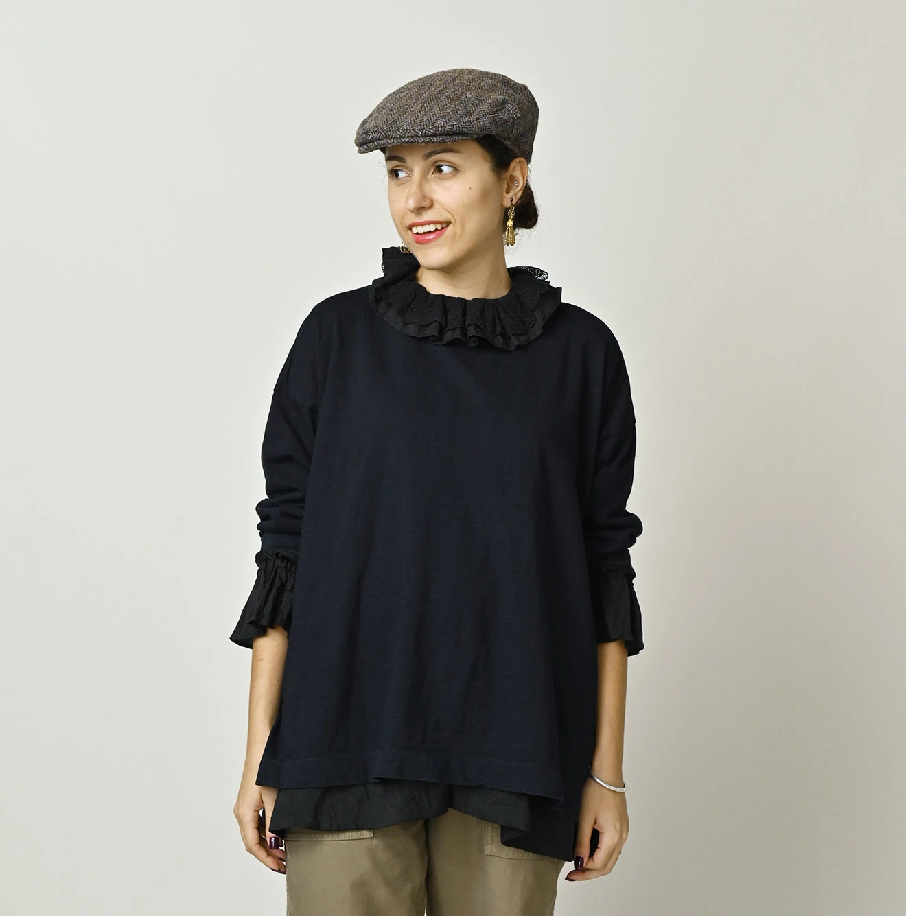 45R(フォーティファイブアール) |天竺の908ビッグスリット比古Tシャツ（インディゴ）
