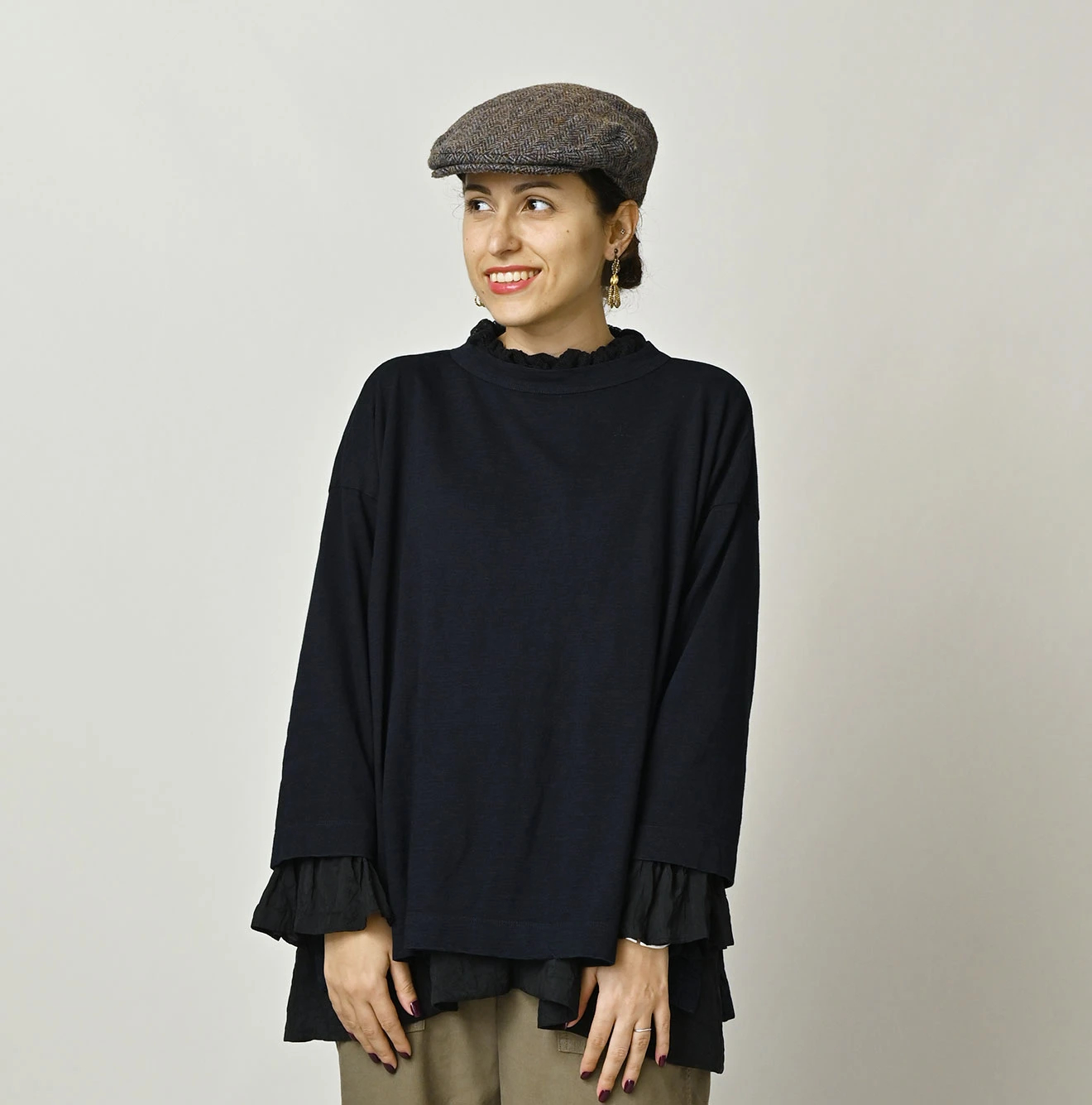 45R(フォーティファイブアール) |天竺の908ビッグスリット比古Tシャツ（インディゴ）
