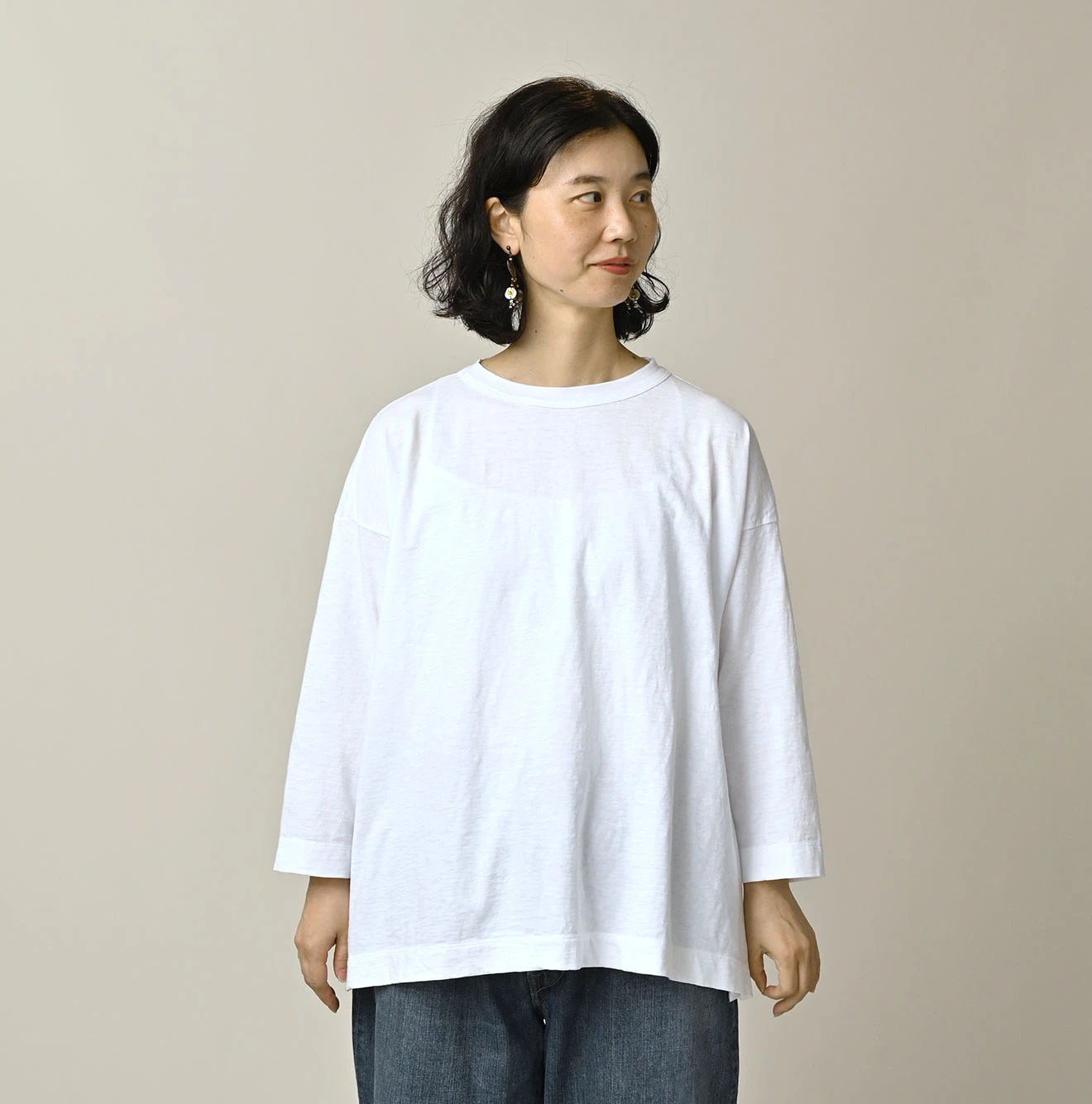 45R(フォーティファイブアール) |天竺の908ビッグスリット比古Tシャツ（インディゴ）