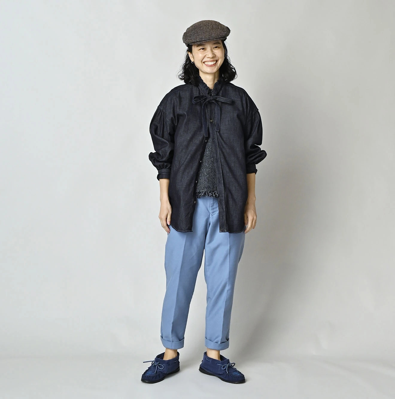 45R（フォーティファイブアール）| 45プチデニムのボウタイ長袖