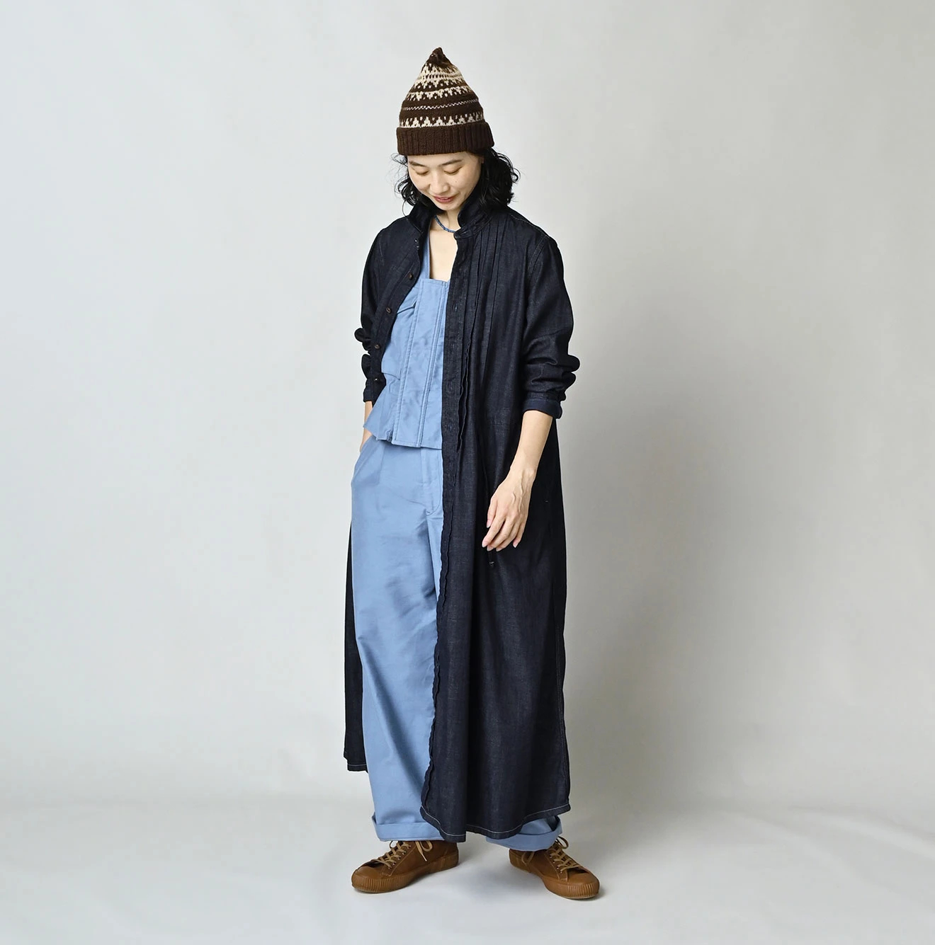 45R（フォーティファイブアール）| 45プチデニムのタックシャツドレス