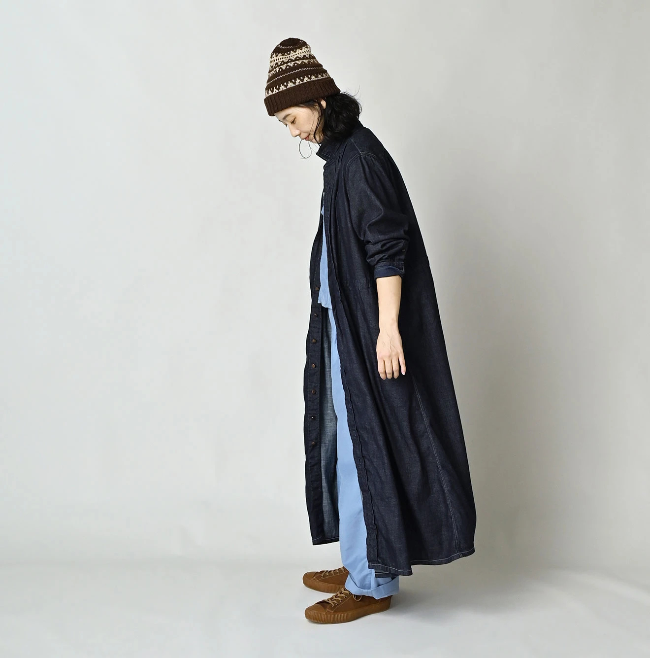 45R（フォーティファイブアール）| 45プチデニムのタックシャツドレス