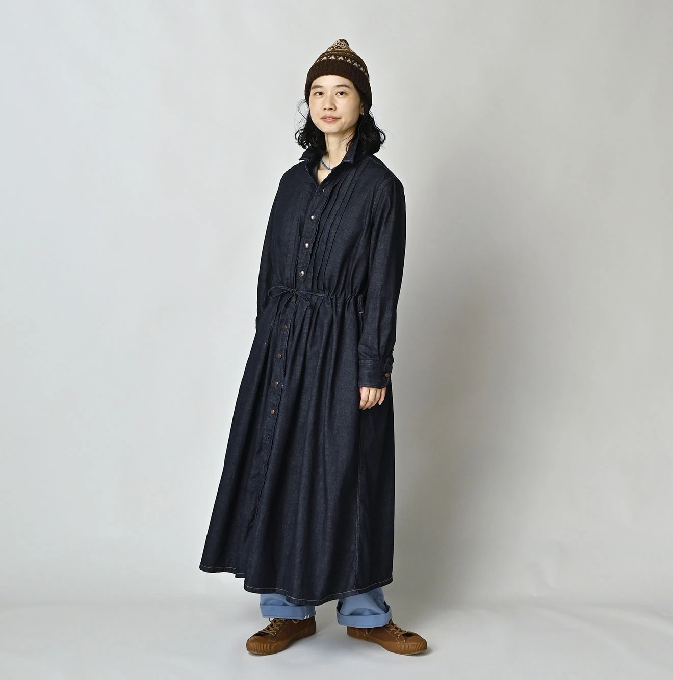 45R（フォーティファイブアール）| 45プチデニムのタックシャツドレス