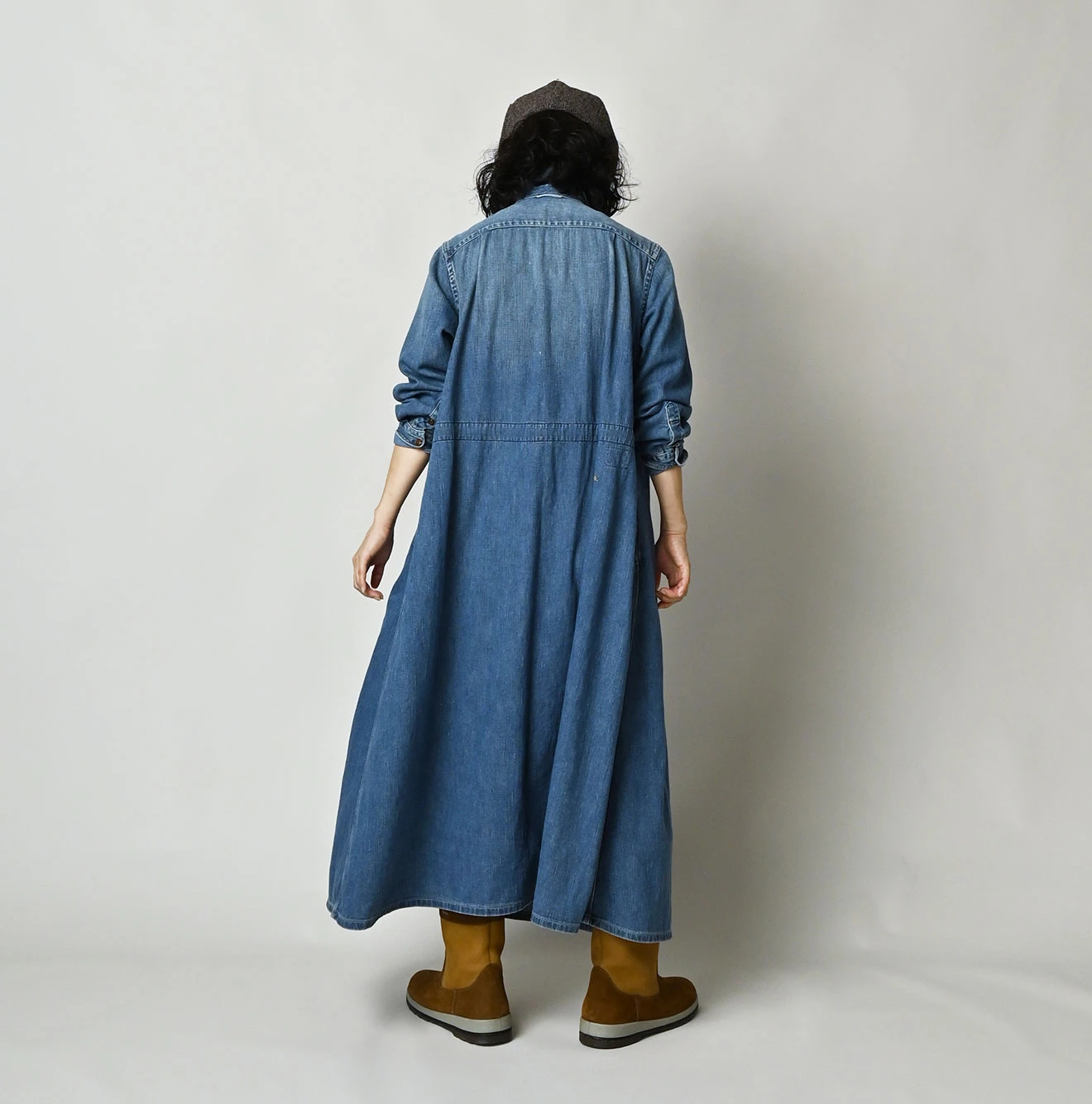 45R（フォーティファイブアール）| 45プチデニムのタックシャツドレス